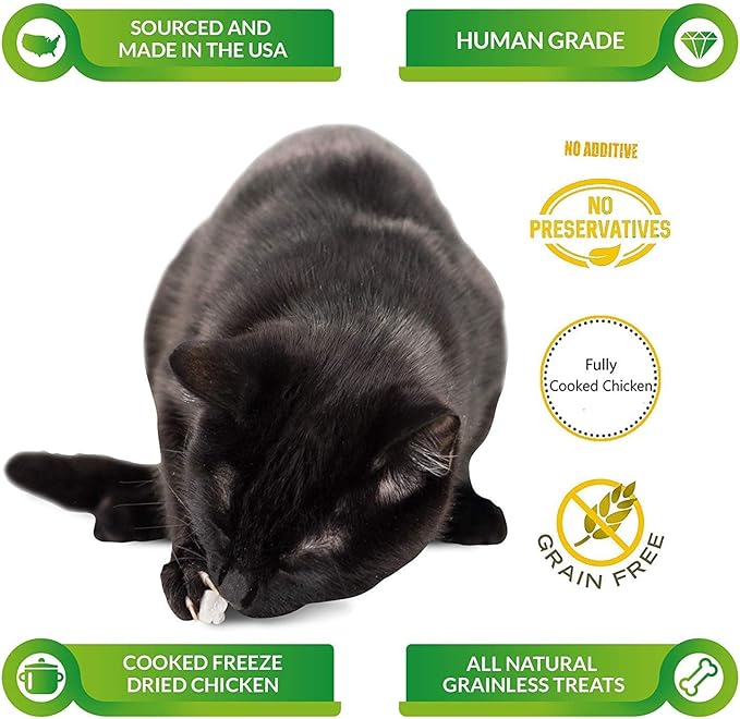 Life Essentials Chicken Littles Freeze Dried Chicken Cat & Small Dog Treats, Healthy Single Ingredient Training Treats & Cat Snacks, Perfect Bite Size, Made with Real Chicken – 5 oz (4 Pack)