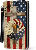 Womens Wallet, American Flag Wristlet Wallet For Women, Independence Day Card Holder Purse With Zipper, Birthday Christmas Graduation Independence Day Gifts For Women, Office Daily Purse