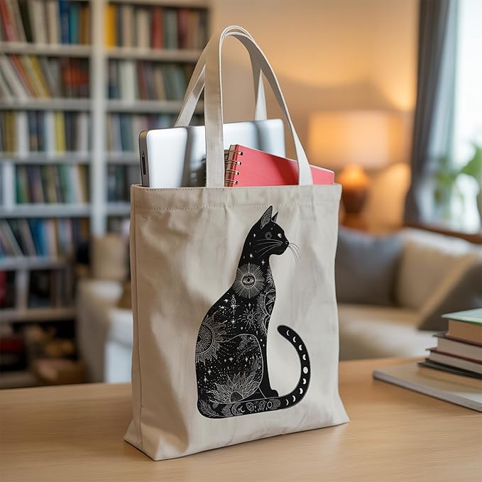 Pets Lover Gifts Tote Bag for Women, Dogs Cats Bee Aesthetic Canvas Bag with Inner Pocket