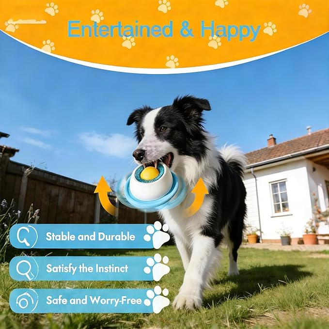 Upgraded Dog Lick Bowl, Dog Cat Enrichment Toys, Interactive Slow Feeder & Anxiety Relief Treat Dispenser with Non-Slip Base for Puppy Kitten Mental Stimulation. (Yellow-1PCS)