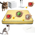 Interactive Cat Toys for Indoor Cats, Fast Rolling Ball in Play Mat, Automatic Moving Cat Ball in Pouch, Stimulate Your Cat's Nature, 28 Inch cat Toys (Square)