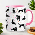 Black Cat Mug 11 Oz Cute Ceramic Coffee Tea Cup for Women, Funny Cats Lover Gift for Christmas, Birthday, Housewarming - Gifts for Her, Mom, Cat Ladies, Kids and Friends