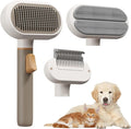 Dog Brush for Shedding, 3-in-1 Cat Hair Brush for Indoor Cats, Self Cleaning Deshedding & Grooming Brush, Furminator for Long & Short Hair Pets