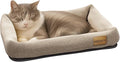 MOHAYA 2-in-1 Pet Bed-M & Scratch Pad for Cats and Dogs – Breathable Jute & Cotton Dual-Layer Design, Durable Eco-Friendly Cat Lounger & Dog Bed with Cooling Comfort for Summer – Washable, Non-Slip
