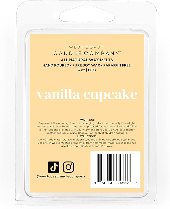 Vanilla Cupcake | Pet Safe Wax Melts | All Natural Soy | Non-Toxic | Dog Friendly | Vet Approved | Long Lasting Home Fragrance | Pet Odor Eliminator | Clean Burning Wax Cubes | Safe Air Freshener