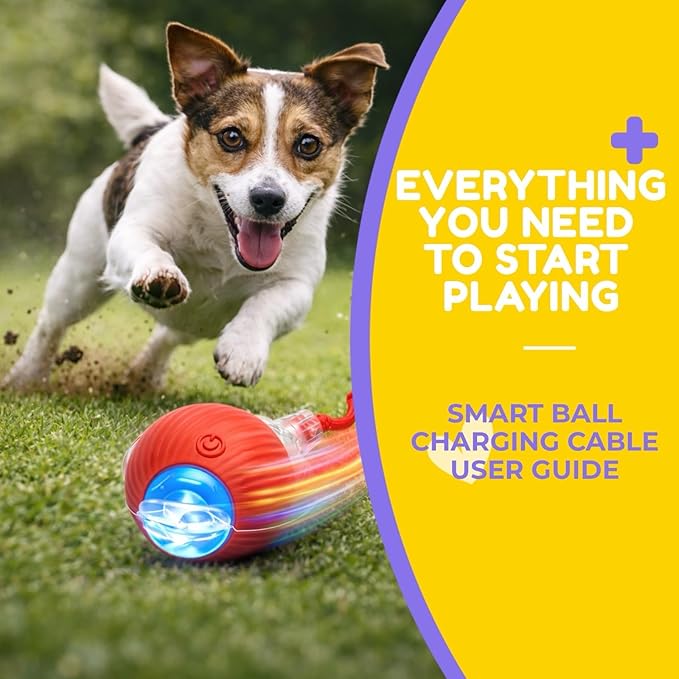 Interactive Smart Rolling Ball Toy for Cats & Small Dogs, Rechargeable Automatic Self-Moving Pet Toy with 360° Motion, Durable Exercise Ball for Indoor Play