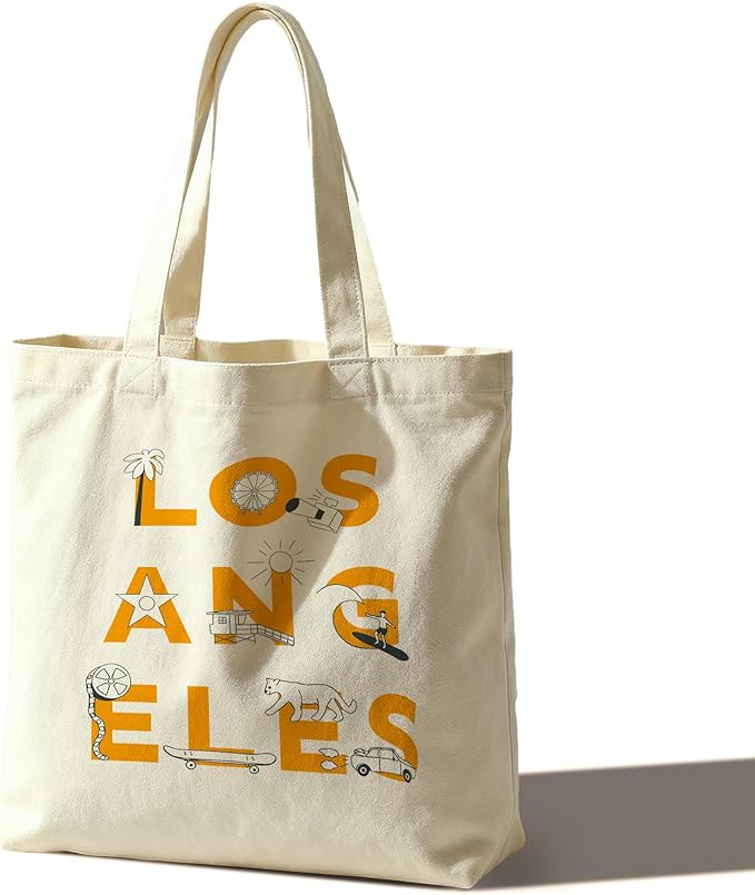 Tote Bag For Women Man, Reusable Work Shopping Grocery Shoulder Bags