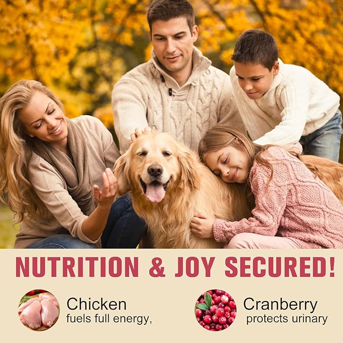 Memorjew 25PCS Chicken & Goat Milk Freeze- Dried Lollipops｜Individually Wrapped, Portable Dental Food for Dogs & Cats (Chicken & Cranberry 100g)