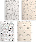 Cat Notebooks for Work, 4 Pcs A5(8.26x5.7inch) College Ruled Notebook Journal for Women, Cute Notepads Lined Journals for Writing, Cute Diary Stationary Cat Lover Gifts 11