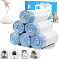 120count Cat Litter Box Liner Automatic Litter Box for Cat Polyethylene Compatible with MeoWant MW-SC01/MW-SC02 1.5 Mil Heavy Disposable Scent Free 22lb Load, 17.7 x 19.68 in