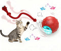 Interactive Cat Toys Ball for Indoor Cats Fast Rolling on Carpet, Chirping & Motion Activate Cat Toys (Red)