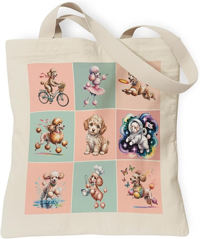 Pets Lover Gifts Tote Bag for Women, Dogs Cats Bee Aesthetic Canvas Bag with Inner Pocket