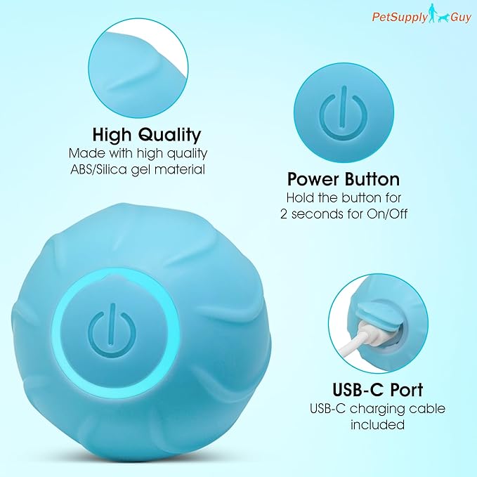 Smart Rolling Ball – Automatic Interactive Toy for Indoor Cats, Electronic Motion-Activated Enrichment, Rechargeable, Fun Moving Puzzle for Kittens & Adults, Engaging Playtime
