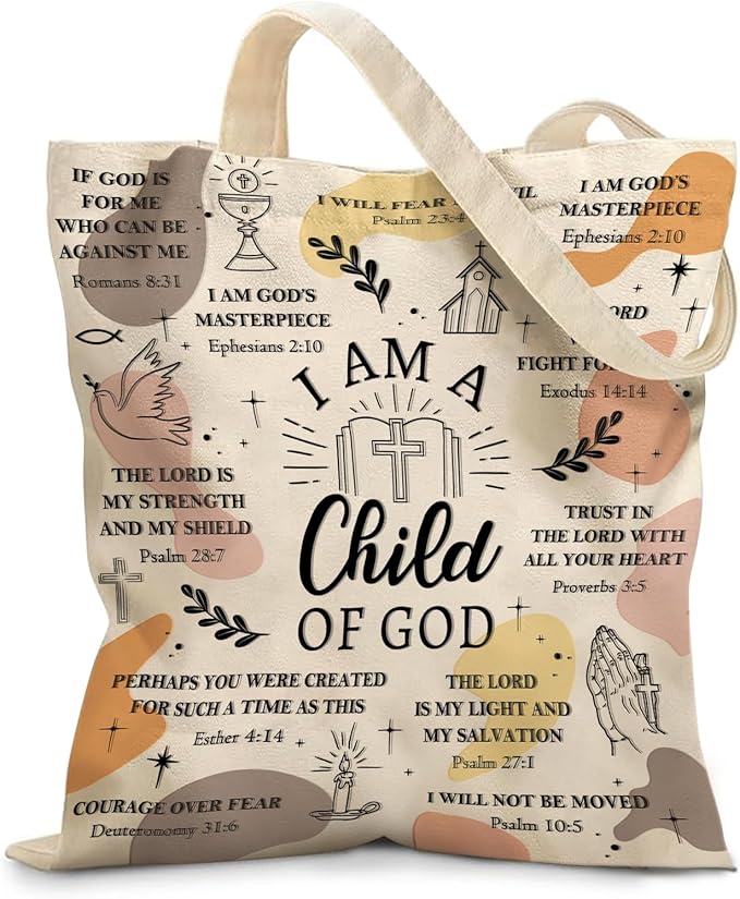 Aesthetic Canvas Tote Bag for Women - with Magnetic Snap Closure & Zipper Inner Pocket Reusable Bag for Shopping