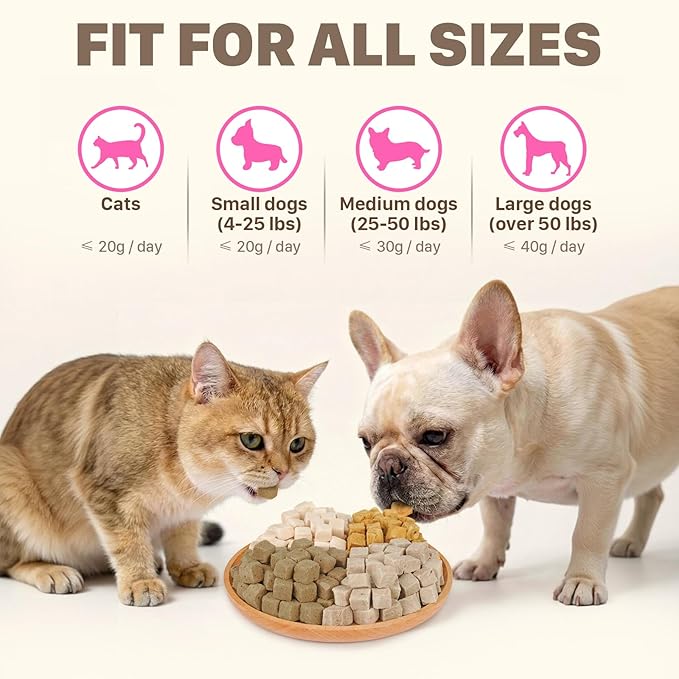 Freeze Dried Dog & Cat Treats – Single Ingredient Duck Breast, High Protein Training Treats & Food Topper, 5.3 oz