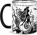 Mermaid Coffee Mug 11 Oz Mothers Day Birthday Gifts for Women, Black and White Mugs, Birthday Gift for Women Friendship, Mermaid Coffee Cup Adult Gifts for Friends, Mom, Grandma
