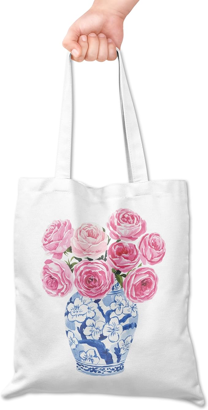 Grace Yonks Cute Canvas Tote Bag – Aesthetic Large Reusable Bag