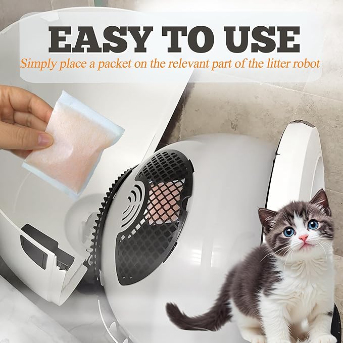 Cat Litter Box Deodorizer Compatible with Whisker OdorTrap Pod, Odor Filters for Litter-Robot and Traditional Litter Boxes, Pet Odor Eliminator