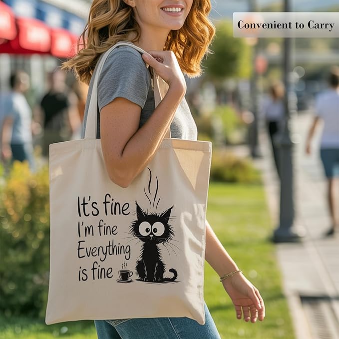 Pets Lover Gifts Tote Bag for Women, Dogs Cats Bee Aesthetic Canvas Bag with Inner Pocket