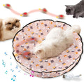 Interactive Cat Toys with Fast Rolling Cat Ball in Pouch, Rechargeable Smart Motion Hunting Toy, Activated Moving Ball Hide and Seek Exercise Game for Indoor Bored Cats Stress Relief