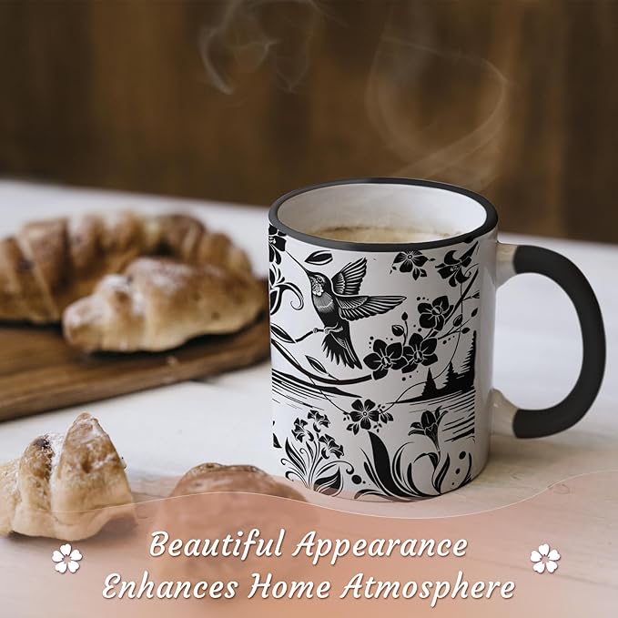 Hummingbird Gifts for Women 11Oz Hummingbird Mug, Mothers Day Birthday Gifts for Women, Boho Coffee Cup Birthday Gift, Graduation Gift, Ceramic Coffee Mugs Microwave & Dishwasher Safe