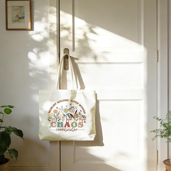 Tote Bag For Women Man, Reusable Work Shopping Grocery Shoulder Bags