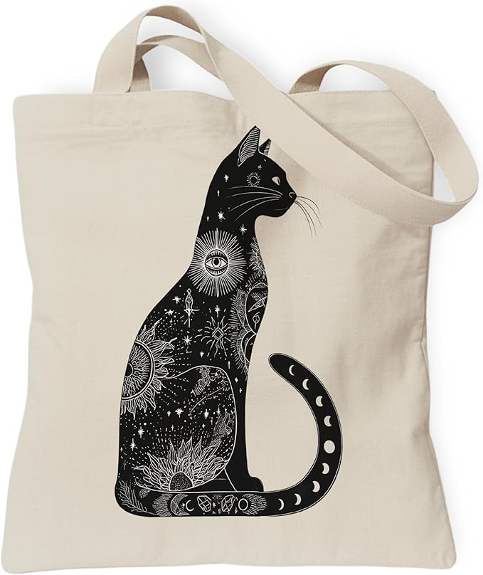Pets Lover Gifts Tote Bag for Women, Dogs Cats Bee Aesthetic Canvas Bag with Inner Pocket