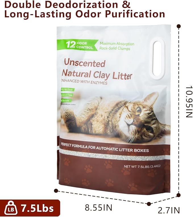 ELS PET Mineral Cat Litter 2 Packs, Flushable Odor Eliminating