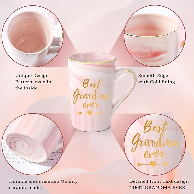 Grandma Birthday Gifts, Mothers Day Gifts for Grandma from Granddaughter Grandson, Uniuqe Christmas Easter Basket with Tote Bag Makeup Bag