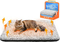 WanpeeGoo Self Warming Pet Bed for Cats & Dogs, Heated Pet Mat, 2.0 Upgraded Thermal Foil Heating Pad, Plush Self-Heating Bed for Crate, Floor, with Removable Washable Cover, Non-Slip, Gray, 22"x34"
