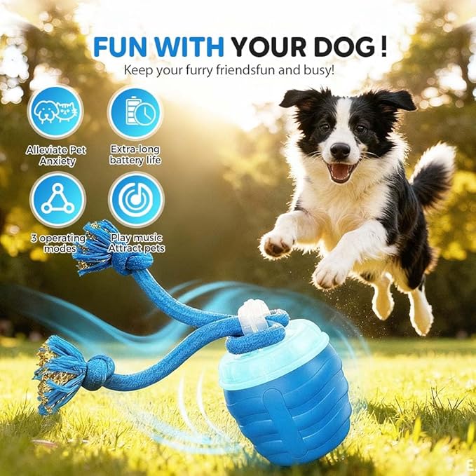 Interactive Dog Toys, New Motion Activated Cat Balls with 360° Smart Automatic Rolling Moving, Fun Boredom Relief for Cats and Dogs Indoor Play (red)