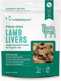 smallbatch Freeze Dried Dog Treats, Lamb Liver Treats for Dogs & Cats, High Protein, Single Ingredient Dog Treat for Training or Food Topper, Natural, Humanely Sourced Meat, Made in the USA, 4 oz