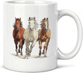 Horse Mug 11 oz, Gifts for Horse Lovers, Horses Gifts for Women Men Coffee Cups Ceramic, Animal Lover Gift Ceramic Mug for Coffee Tea Hot Cocoa Home Office Work