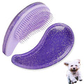 Small Dog Brush, Soft Pet Grooming Brush for Shih Tzus, Yorkies, Maltipoos, Maltese, Puppy Massaging Hair Brush, Cat Brush, for Small Animals Rabbits of All Hair Types (Starry Purple)