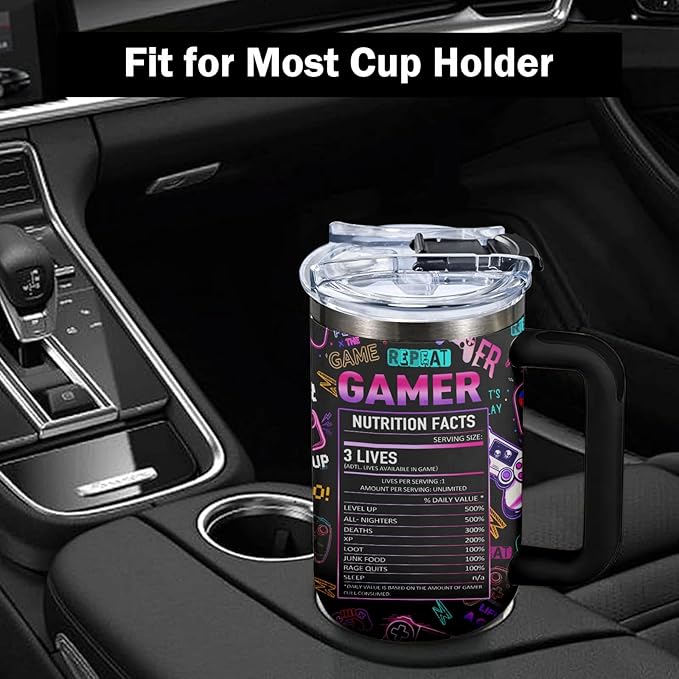 Gaming Gifts for Girl, Gamer Gifts for Women, 40oz Gamer Tumbler Cup, Gaming Mugs, Teen Girl Gift Gamings Stuff, Gaming Gamepad Presents for Daughter, Birthday Gift for Her Gamings Cup(Style3)