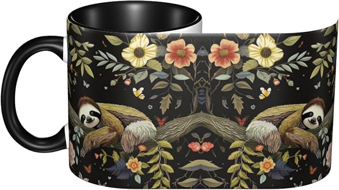 Sloth Coffee Mug 11OZ Funny Ceramic Tea Cup Kitchen Decor Novelty Mugs for Home Office Travel