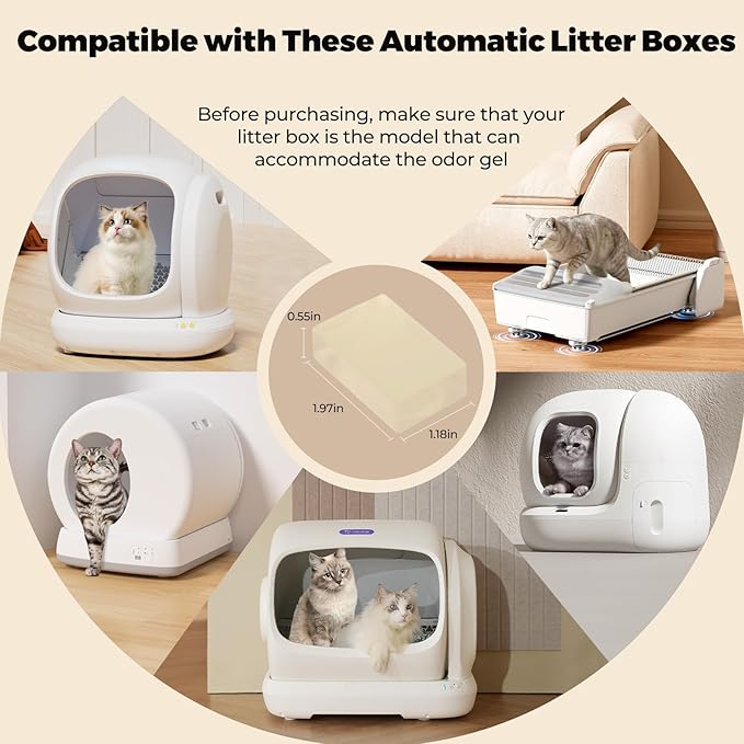 Odor Eliminator for Robotail-C32/C42&UBPET-C31/C41&Meowant-SC01/SC02/SC03/SC09 Self Cleaning Cat Litter Box, 3 Pieces