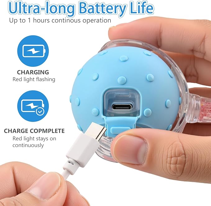 Interactive Cat Toy Ball for Indoor Features Fast Rolling, Bird Chirping Sounds,Intelligent Activation.It’s Rechargeable and Includes Two Replaceable Tail Types