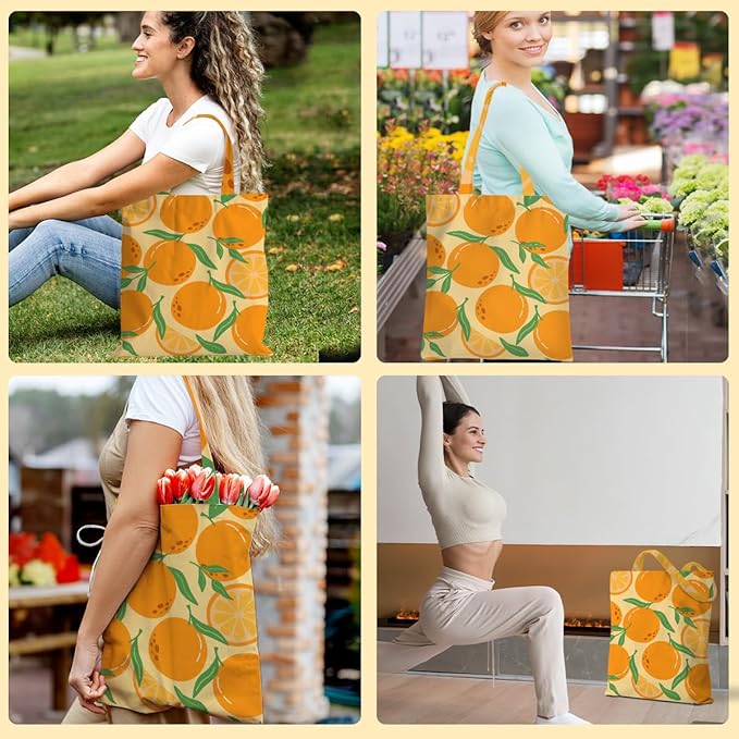 Hanamiya Na Tote Bag with Zipper Pockets, Tote Bag Reusable Shopping Grocery Bags Birthday Gifts for Women, Weekender Bags