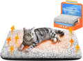 WanpeeGoo Self Warming Pet Bed for Cats & Dogs, Heated Pet Mat, 2.0 Upgraded Thermal Foil Heating Pad, Plush Self-Heating Bed for Crate, Floor, with Removable Washable Cover, Non-Slip, Gray, 18"x27"