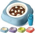 Slow Feeder Dog Bowls Ceramic Puppy Feeding Bowl for Small Dogs Cat Slow Feeder Bowl Protecting Cat and Dog Whiskers Preventing Choking with 2-in-1 Multifunctional Training Whistle