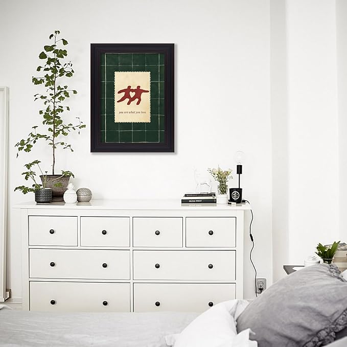 Love Quotes Canvas Wall Art Modern Trendy Women Poster Green Red Aesthetic Prints Romantic You Are What You Love Wall Decor for Living Room Home 08x10 inch Vintage Framed