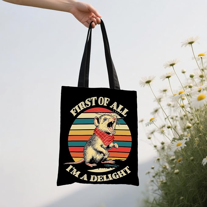 Aesthetic Canvas Tote Bag for Women - with Magnetic Snap Closure & Zipper Inner Pocket Reusable Bag for Shopping
