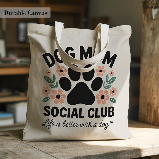 Pets Lover Gifts Tote Bag for Women, Dogs Cats Bee Aesthetic Canvas Bag with Inner Pocket