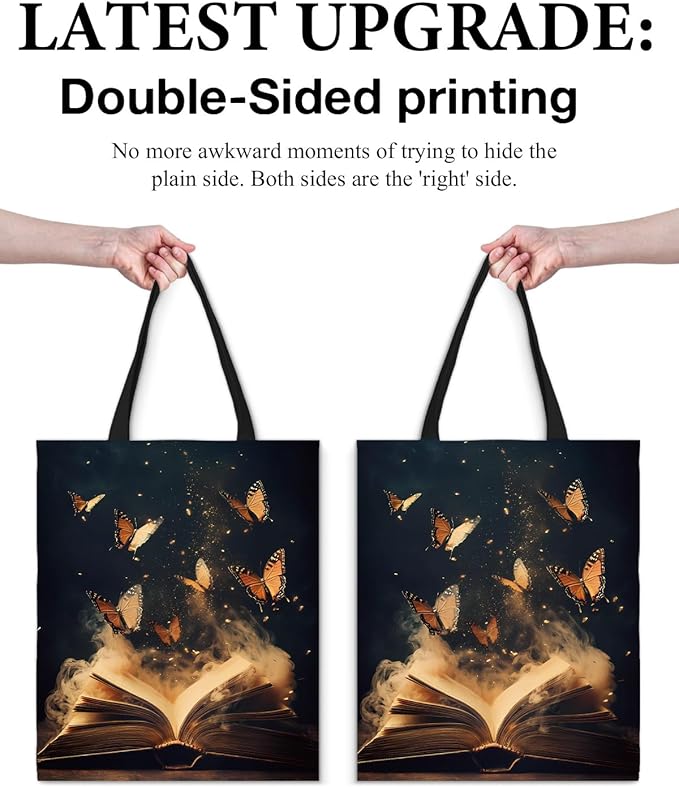 Canvas Tote Bag for Women Aesthetic Reusable Grocery Shoulder Bag for Shopping Work Travel Beach Teacher-05