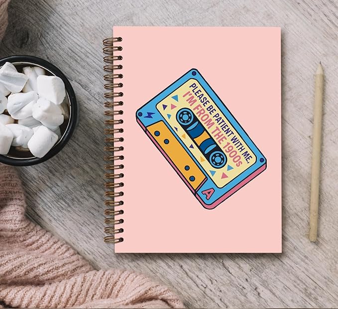 KDHTY Funny Cute Spiral Notebook Journal for Women,Coworker Gift for Coworker Employee Colleague Boss Friends,Please Be Patient With Me 1900s,Sarcastic Gift for Women Men,5.5 x 8.3