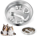 Stainless Steel Slow Feeder Dog Bowls – Non-Slip Metal Dog Bowl for Large & Medium Breeds, Puppy Puzzle Feeder – 2 Cup Capacity for Small to Big Pets – Durable Slow Feed Dog & Cat Food Dish