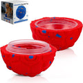 Newget Interactive Dog Toy Ball Replacement Shell, Chew-Resistant E-TPU Durable Cover for Medium & Large Dogs, Spare Outer for Smart Rolling & Bouncing Balls, Red (No Ball Core)