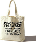 Tote Bag For Women Man, Reusable Work Shopping Grocery Shoulder Bags