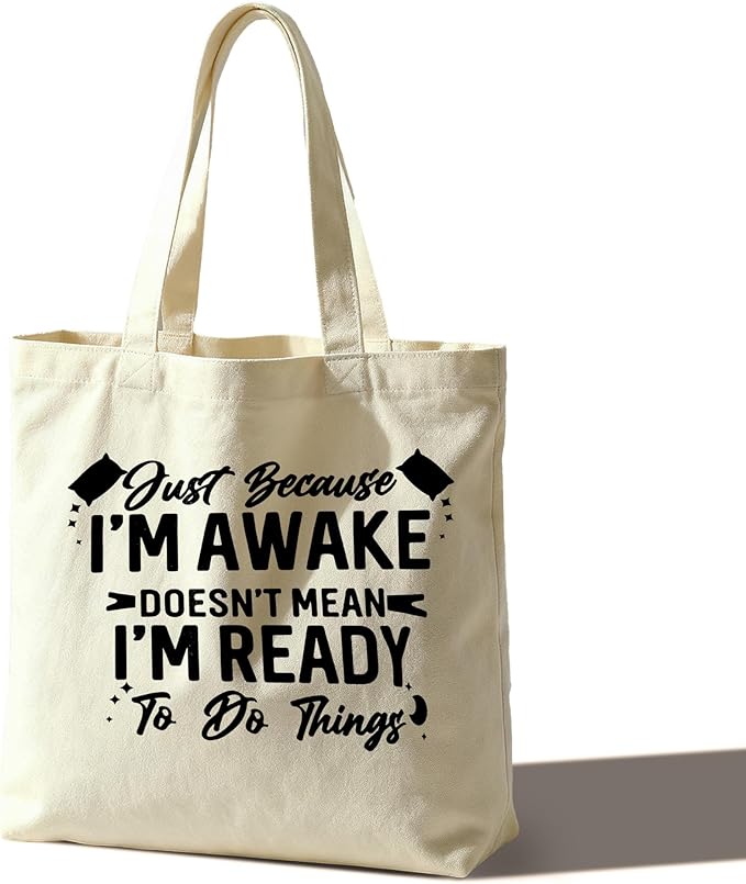 Tote Bag For Women Man, Reusable Work Shopping Grocery Shoulder Bags